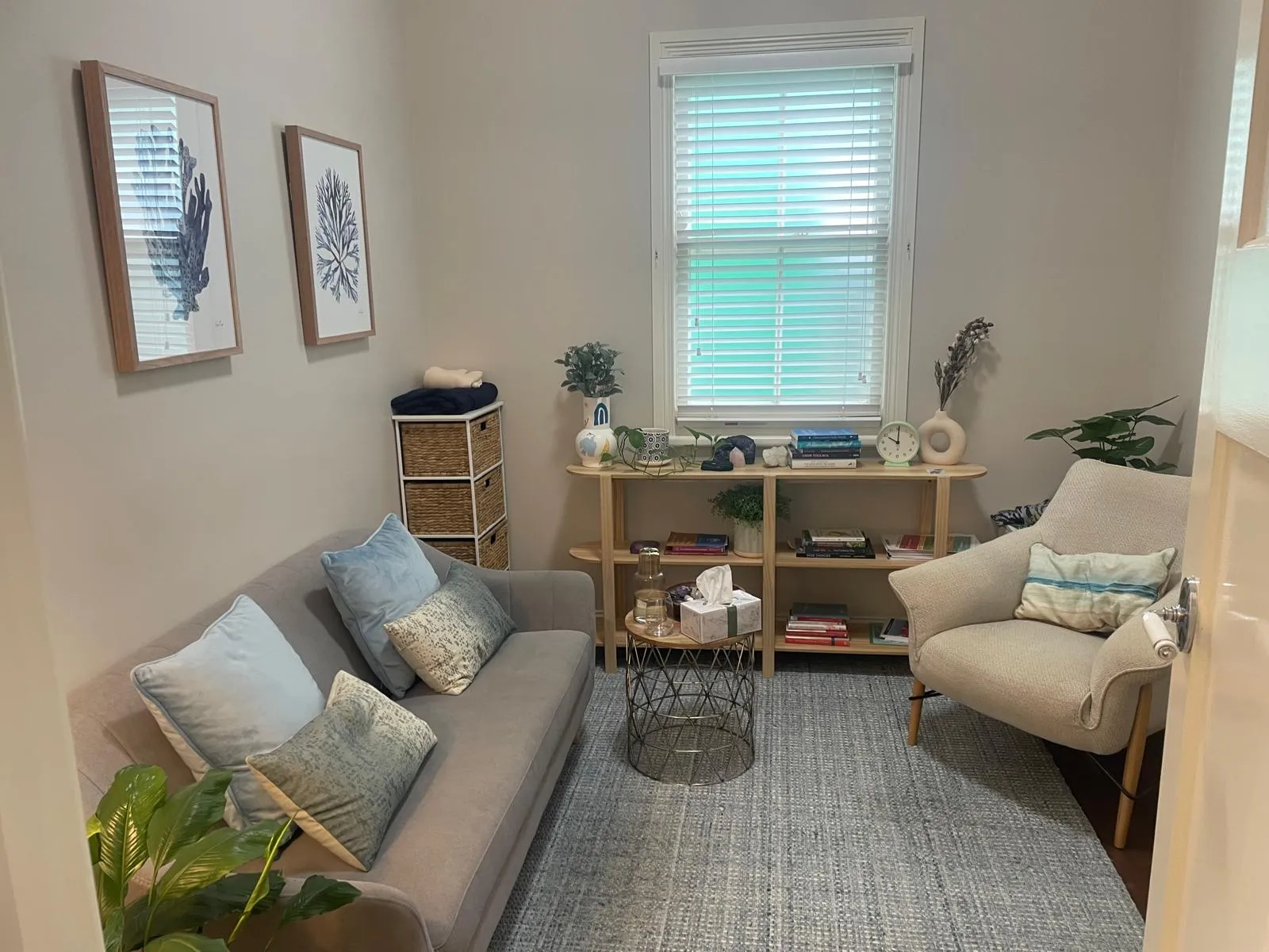 Kate's counselling room at the New Farm Wellness Centre